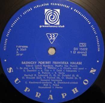 LP František Halas: Básnický portrét Františka Halase