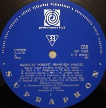 LP František Halas: Básnický portrét Františka Halase