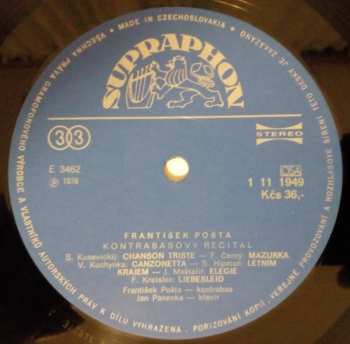 LP František Pošta: Kontrabasový Recitál