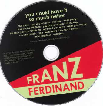 CD Franz Ferdinand: You Could Have It So Much Better