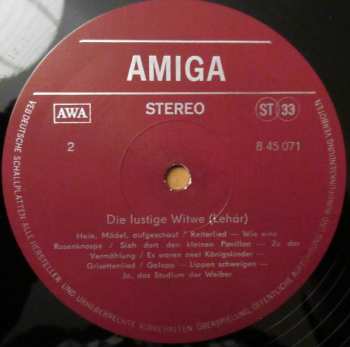 LP Franz Lehár: Die Lustige Witwe  (Querschnitt)