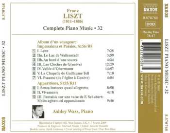 CD Franz Liszt: Album D'un Voyageur: Impressions Et Poésies • Apparitions
