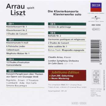 6CD The London Symphony Orchestra: Arrau Spielt Liszt