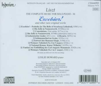 CD Franz Liszt: Excelsior! – And Other Rare – Original Works