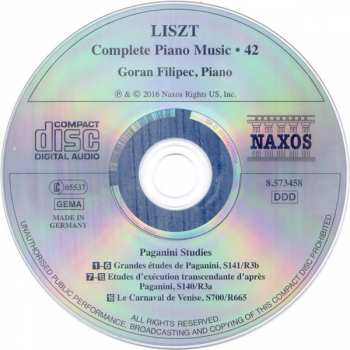 CD Franz Liszt: Paganini Studies