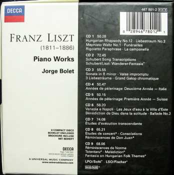 9CD/Box Set Franz Liszt: Piano Works = Œuvres Pour Piano = Klavierwerke