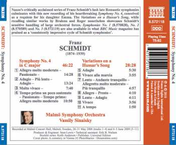 CD Franz Schmidt: Symphony No. 4 • Variations On A Hussar's Song