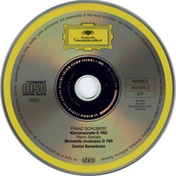 CD Franz Schubert: Klaviersonate = Piano Sonata D 960 • Moments Musicaux D 780
