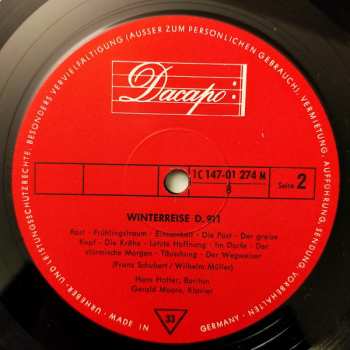 2LP Franz Schubert: Winterreise D. 911 / Schwanengesang D. 957