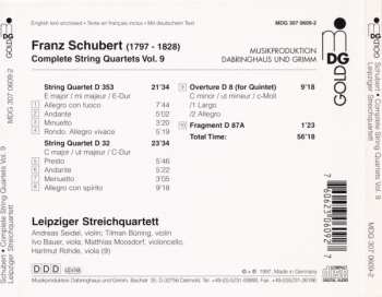 CD Franz Schubert: Complete String Quartets (String Quartet E Major D 353 / String Quartet C Major D 32 / Overture in C D 8)