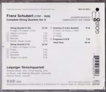 CD Franz Schubert: Complete String Quartets (String Quartet E Major D 353 / String Quartet C Major D 32 / Overture in C D 8)