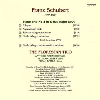 CD Franz Schubert: Piano Trio No 2 In E Flat Major, D929