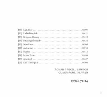 CD Franz Schubert: Schwanengesang