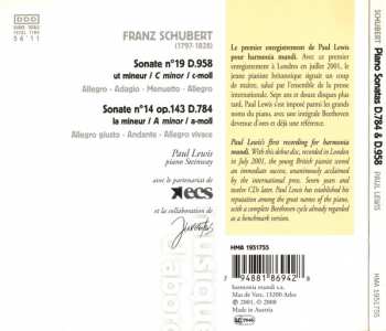 CD Franz Schubert: Piano Sonatas nos.14 D.784 & 19 D.958