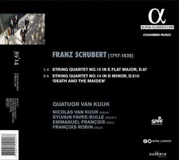 CD Franz Schubert: String Quartets Nos. 10 & 14 "Death And The Maiden"