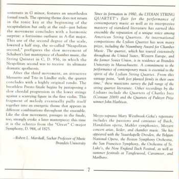 CD Franz Schubert: Quartets Nos. 13 And 8; Der Tod Und Das Mädchen