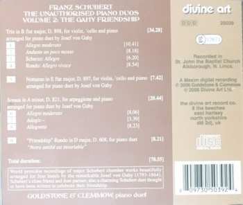 CD Franz Schubert: The Unauthorised Piano Duos, Vol. 2 / The Gahy Friendship