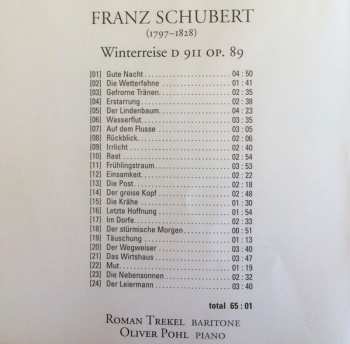 CD Franz Schubert: Winterreise D 911 Op. 89