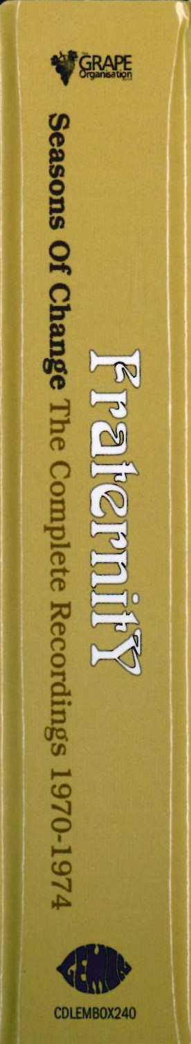 3CD/Box Set Fraternity: Seasons Of Change (The Complete Recordings 1970-1974)