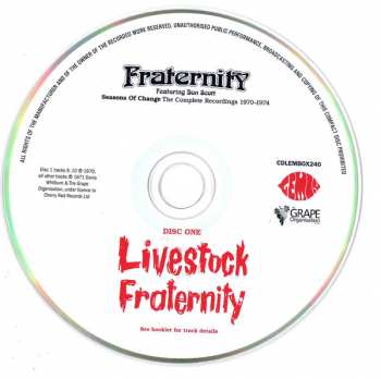3CD/Box Set Fraternity: Seasons Of Change (The Complete Recordings 1970-1974)
