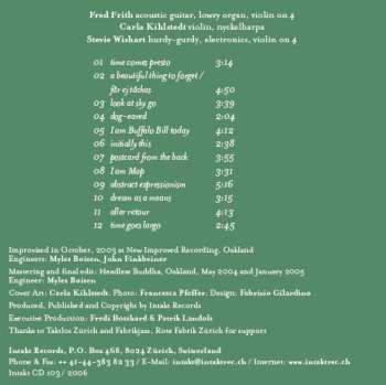 CD Fred Frith: The Compass, Log, And Lead