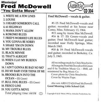 CD Fred McDowell: You Gotta Move