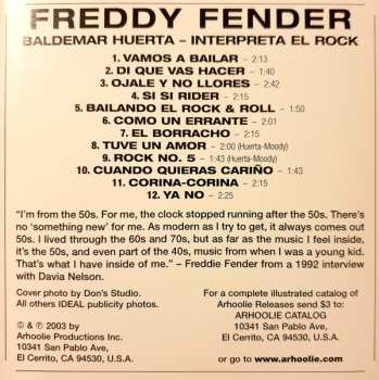 CD Freddy Fender: Interpreta El Rock!