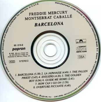 CD Freddie Mercury: Barcelona