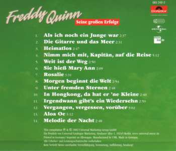 3CD/Box Set Freddy Quinn: Seine Großen Erfolge