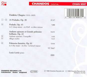 CD Frédéric Chopin: 24 Preludes; Andante Spianato Et Grande Polonaise Brilliante; Polonaise-Fantaisie; Prelude In C Sharp Minor