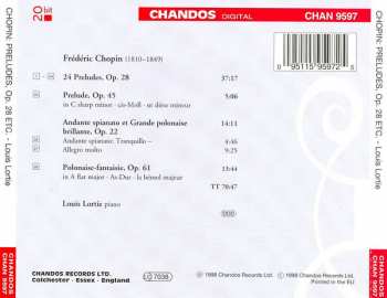 CD Frédéric Chopin: 24 Preludes; Andante Spianato Et Grande Polonaise Brilliante; Polonaise-Fantaisie; Prelude In C Sharp Minor