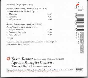 CD Frédéric Chopin: Piano Concertos - Chamber Versions DIGI