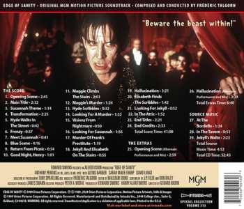 CD Frederic Talgorn: Edge Of Sanity (Original MGM Motion Picture Soundtrack)