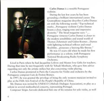 CD Carlos Damas: Complete Music For Violin