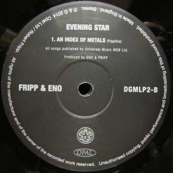 LP Fripp & Eno: Evening Star LTD