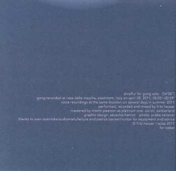 CD Fritz Hauser: Schraffur For Gong Solo