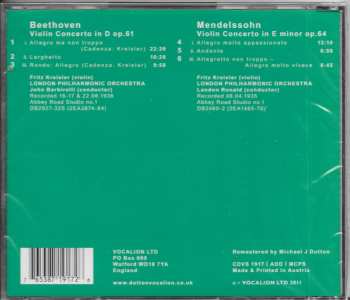 CD Fritz Kreisler: Beethoven and Mendelssohn