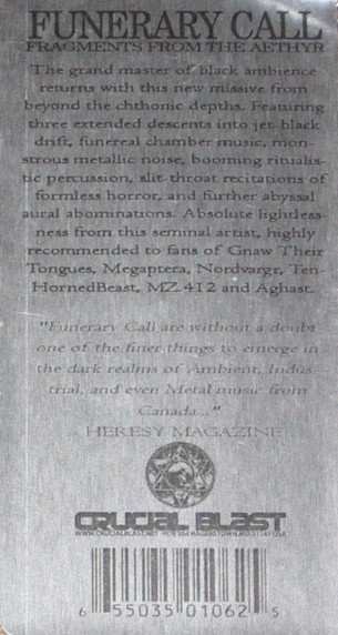 CD Funerary Call: Fragments From The Aethyr