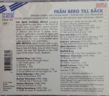CD Eric Ericsons Kammarkör: Från Berg Till Bäck, Swedish Choral And Organ Music
