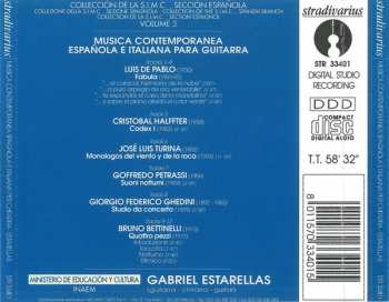 CD Gabriel Estarellas: Musica Contemporanea Española E Italiana Para Guitarra