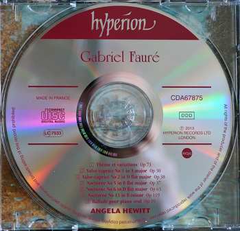 CD Gabriel Fauré: Piano Music
