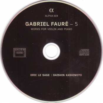 CD Gabriel Fauré: Sonates 1 & 2, Berceuse, Romance, Andante ...