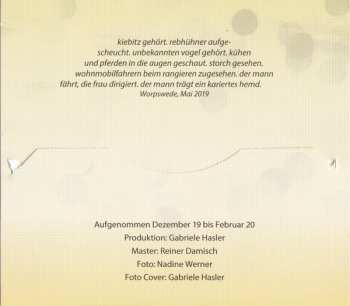 CD Gabriele Hasler: Herden Und Andere Büschel