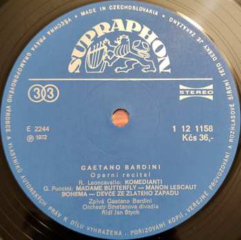 LP Gaetano Bardini: Operatic Recital