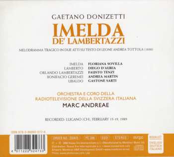 2CD Gaetano Donizetti: Imelda De' Lambertazzi