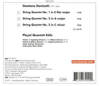 CD Gaetano Donizetti: String Quartets 1-3