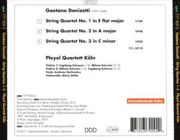 CD Gaetano Donizetti: String Quartets 1-3