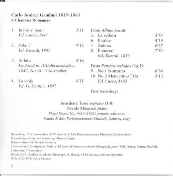 CD Carlo Andrea Gambini: 8 Chamber Romances