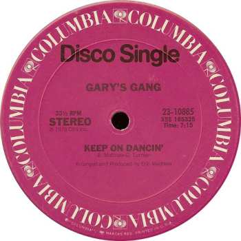 LP Gary's Gang: Keep On Dancin' / Do It At The Disco
