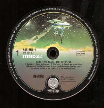 LP Genesis: Turn It On Again - Best Of '81 - '83